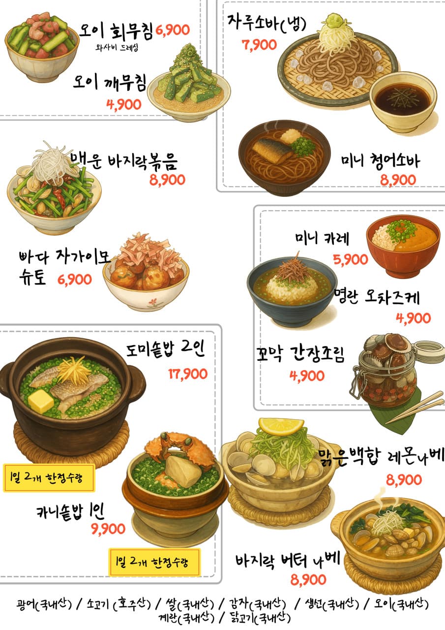 메뉴판 2