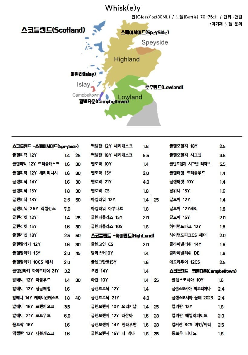 메뉴판 5