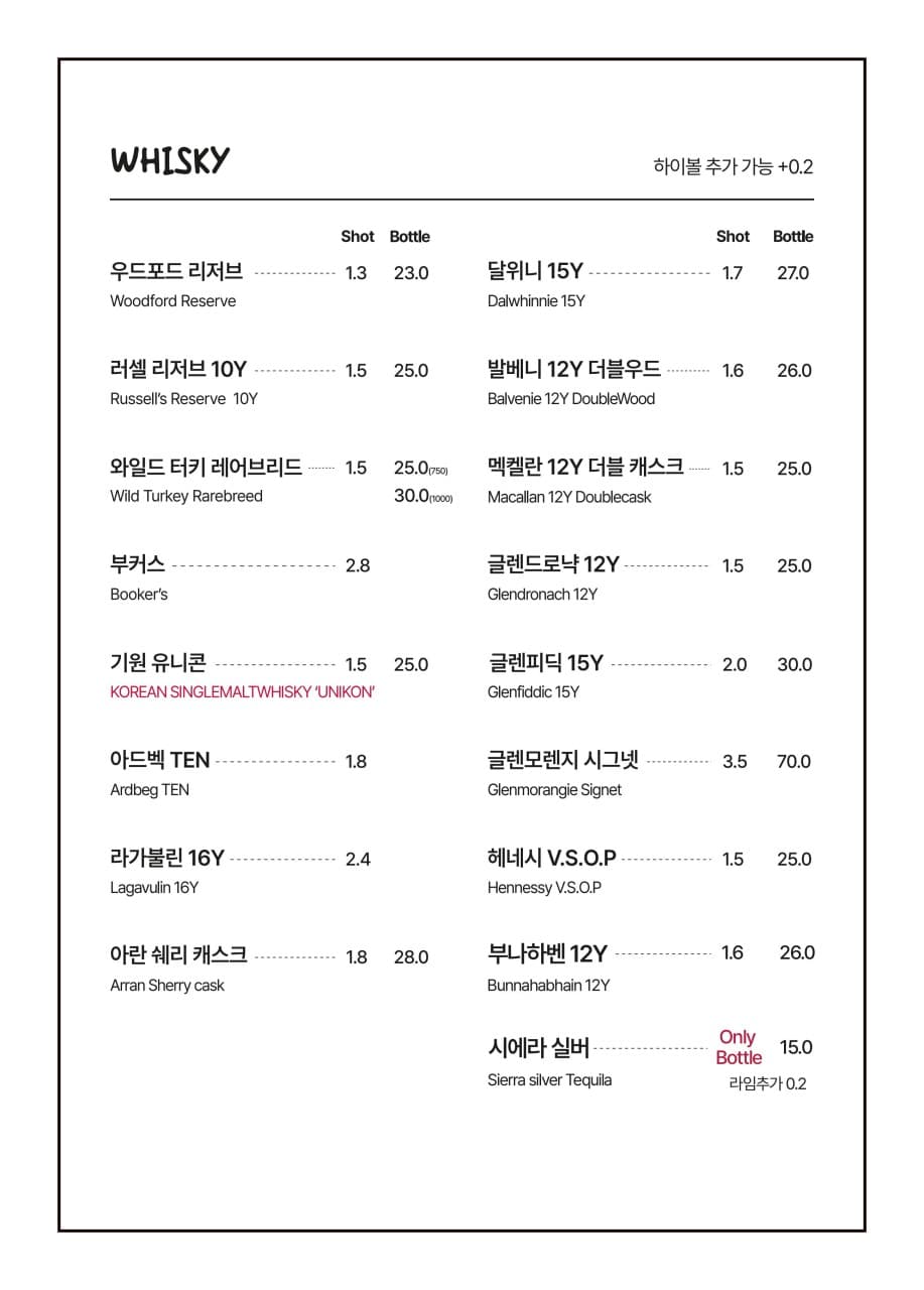 메뉴판 5
