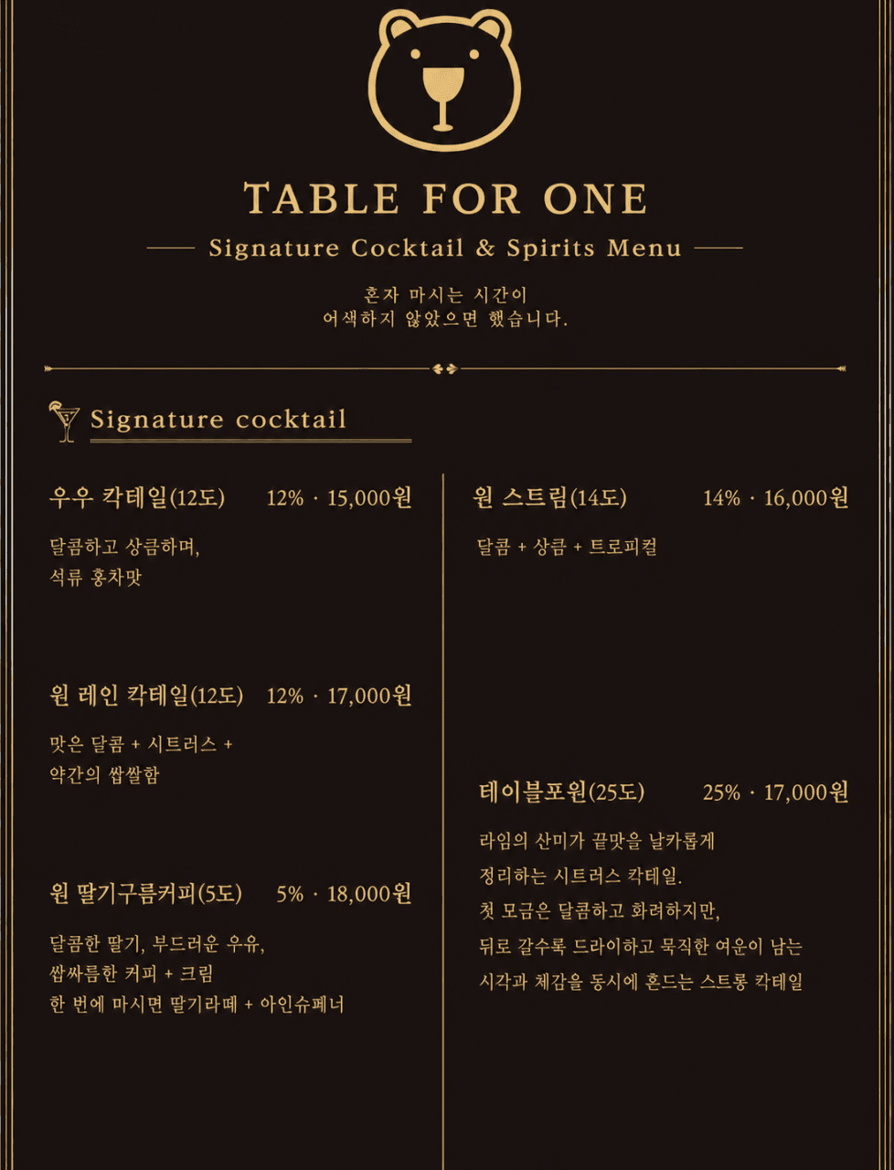 메뉴판 1