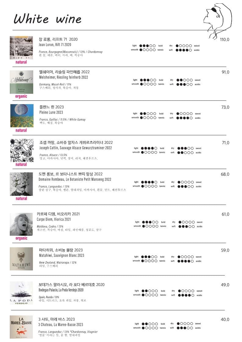 메뉴판 5