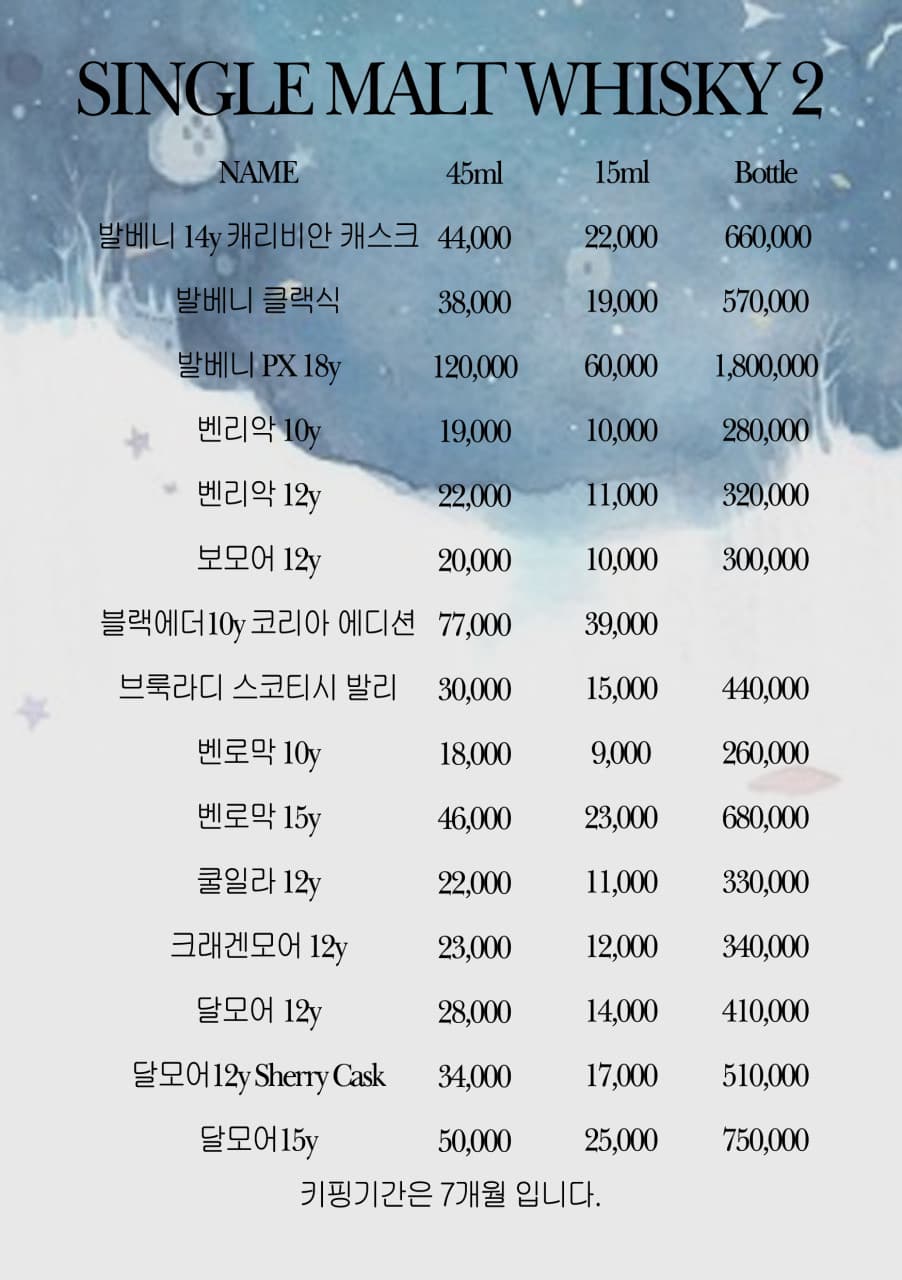 메뉴판 5