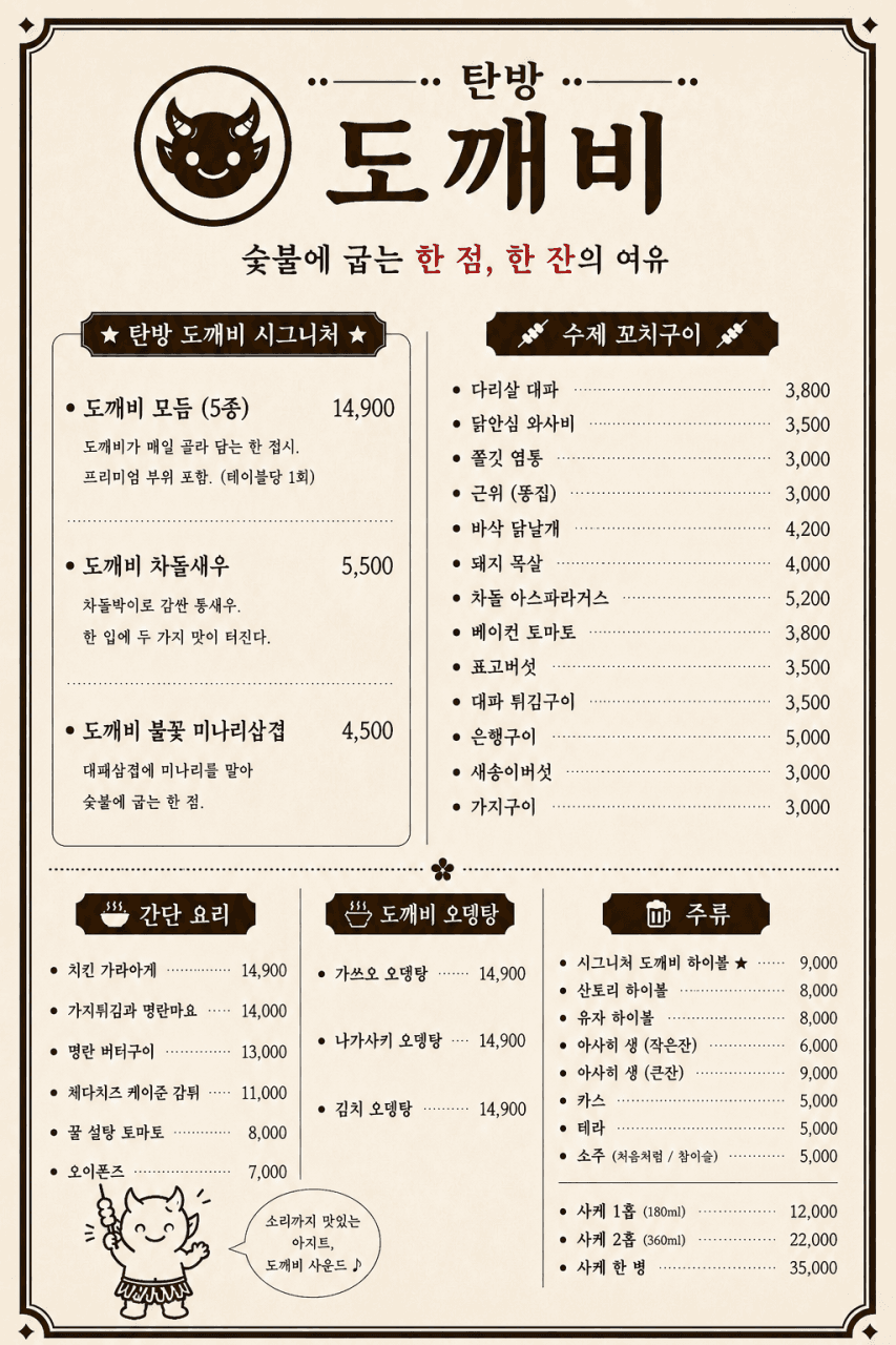 메뉴판 1