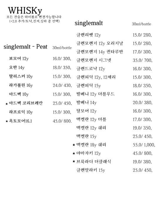 메뉴판 3