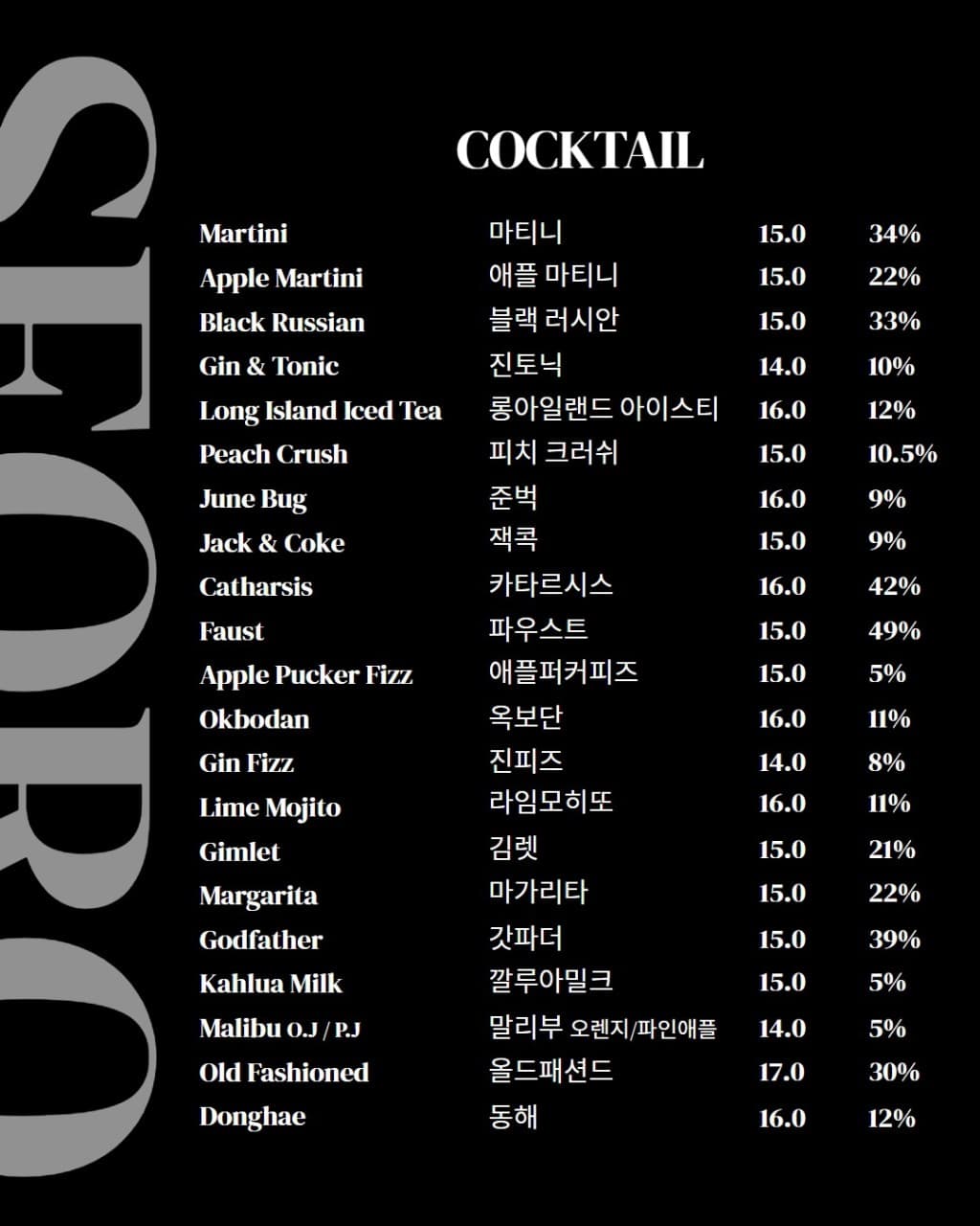 메뉴판 5