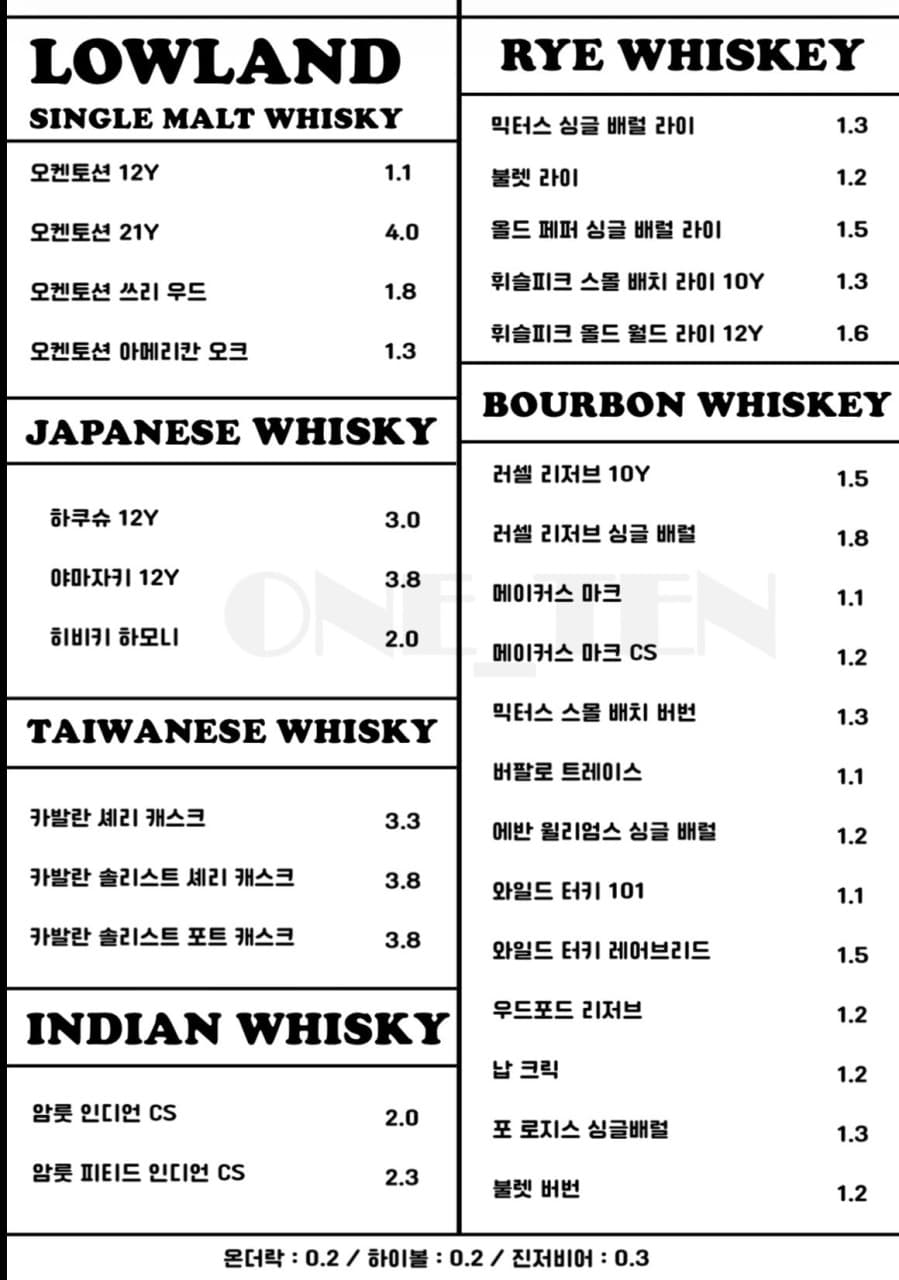 메뉴판 9