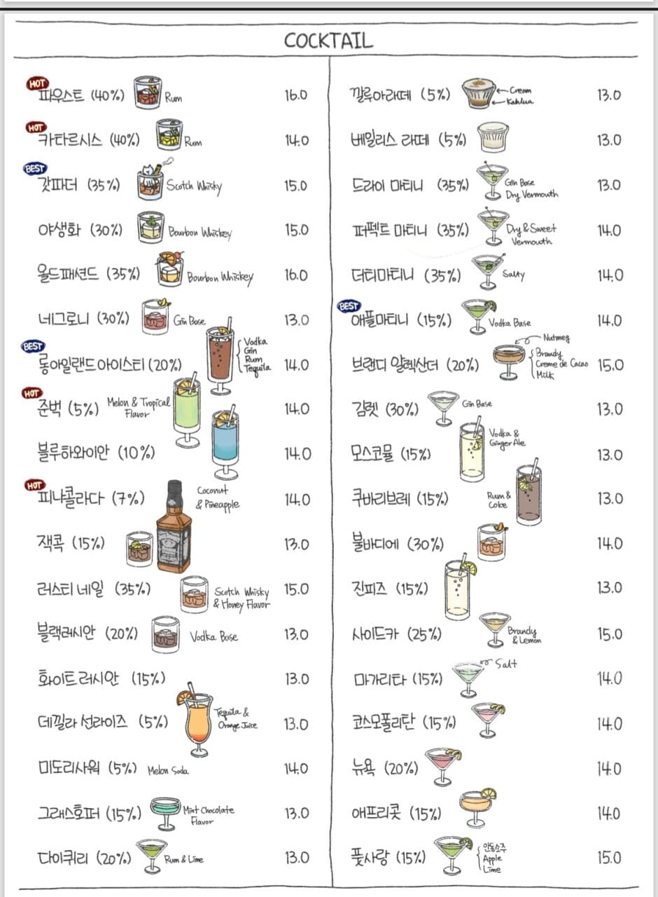 메뉴판 1