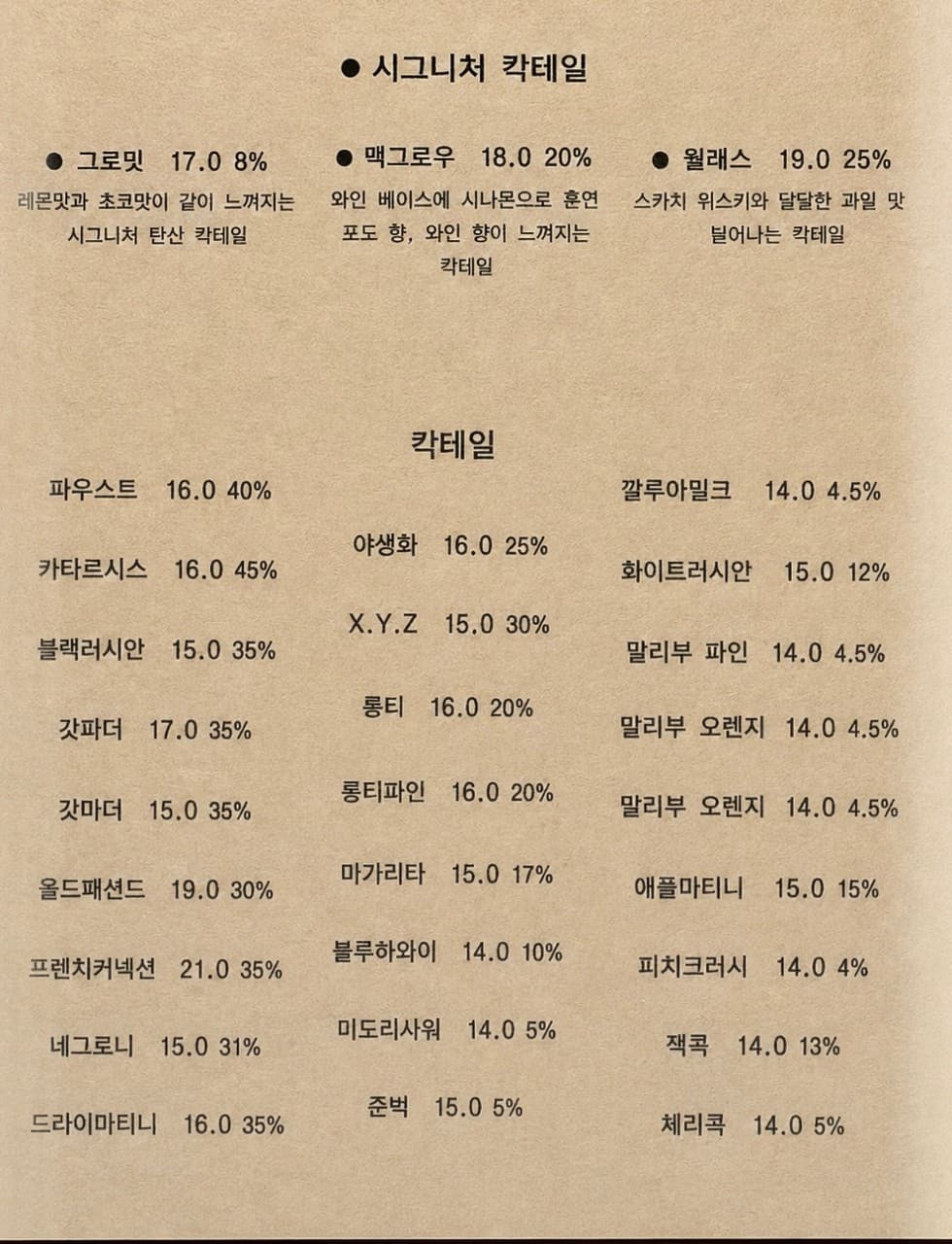 메뉴판 2