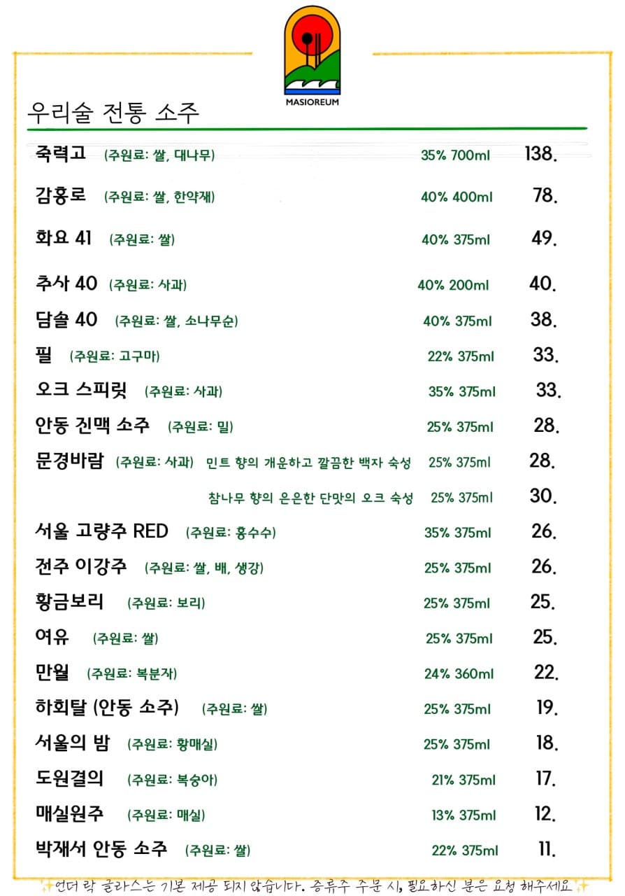 메뉴판 4